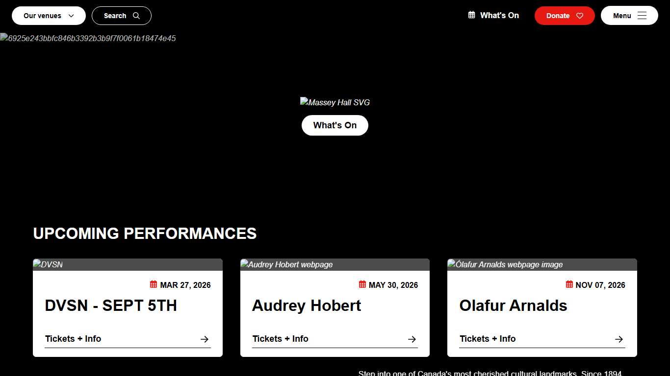 Massey Hall — Massey Hall