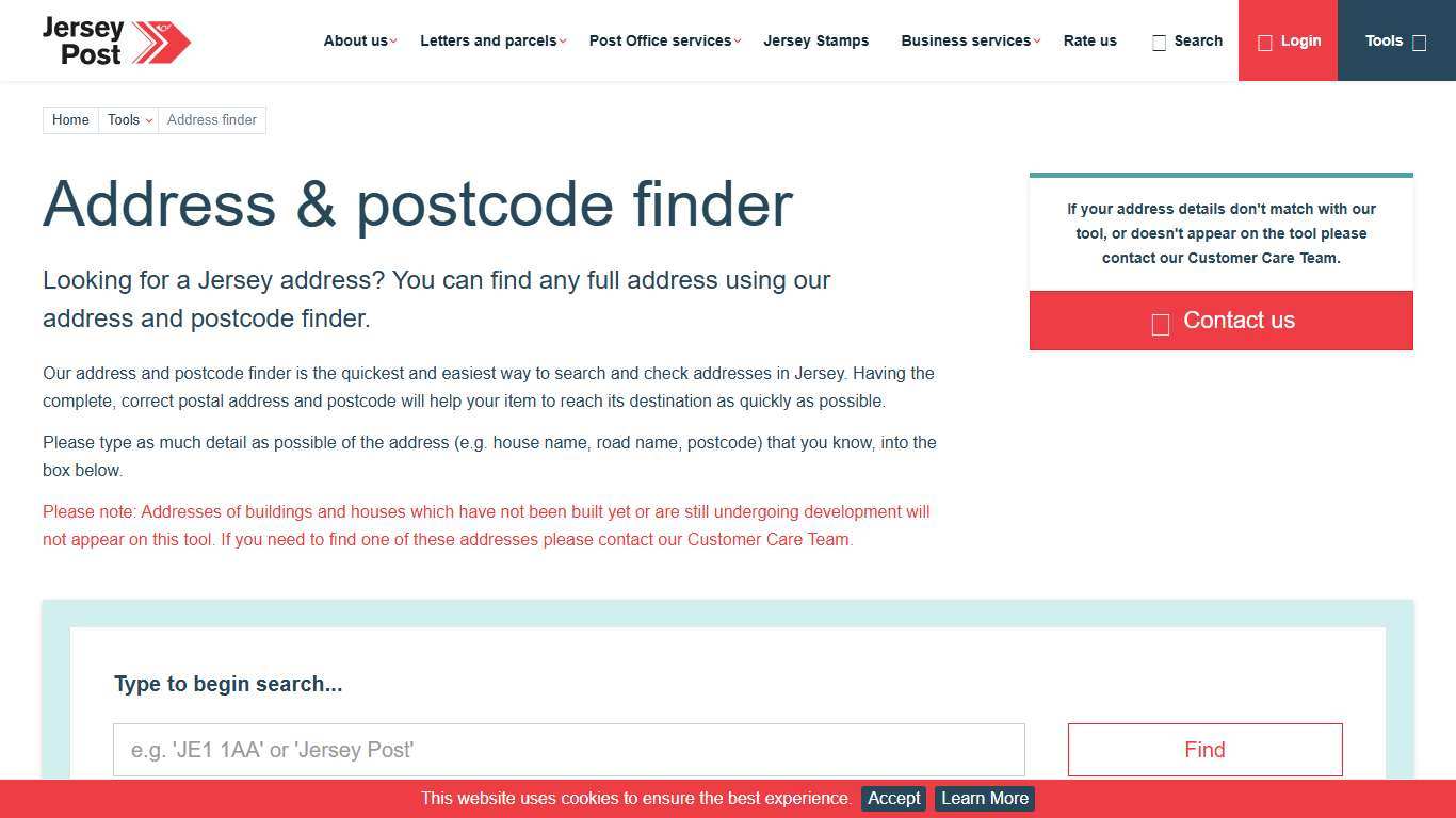 Address Finder - Jersey Post